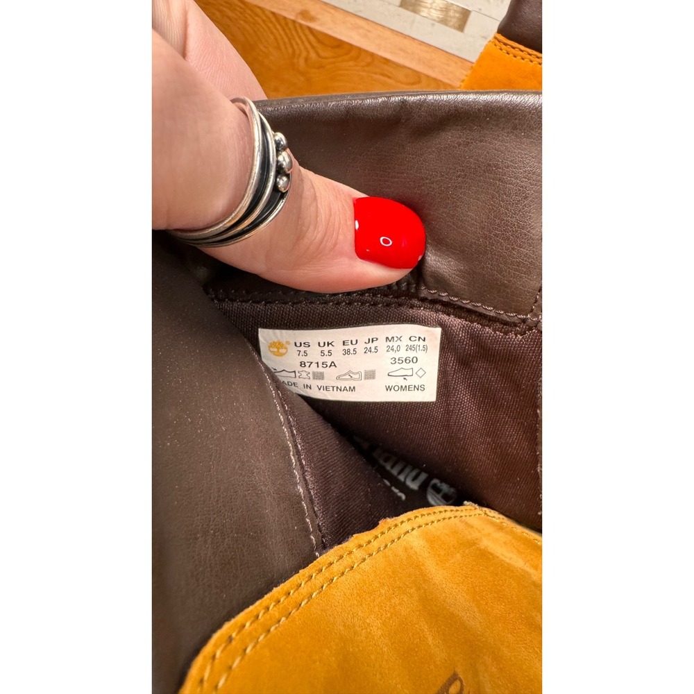 Women's Timberland GLANCY 6" Boots, Wheat Nubuck TB08715A Size 7.5 - Picture 7 of 7
